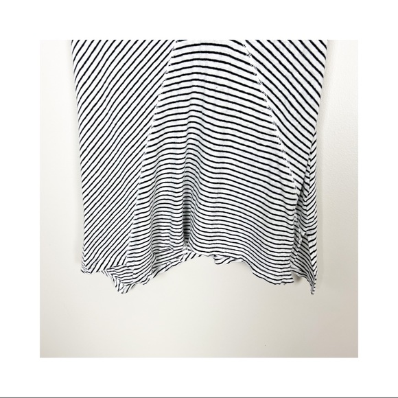 Anthropologie Postmark Asymmetrical Striped Womens Top Linen Blend Size S - Picture 3 of 6